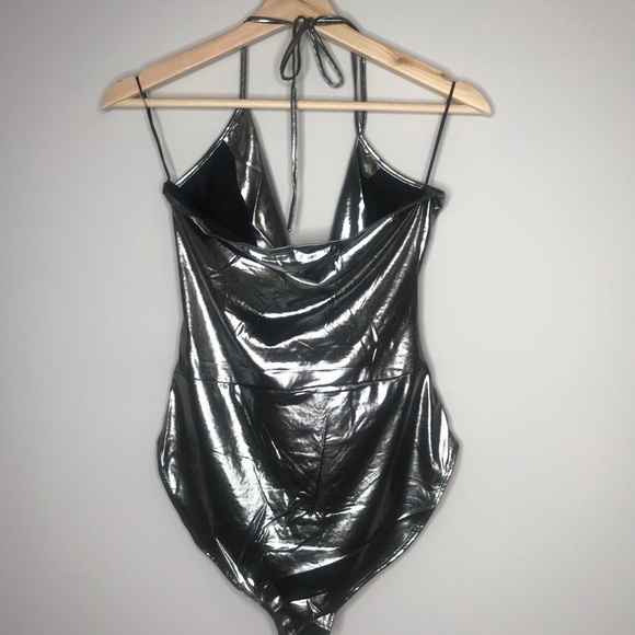 BearDance Metallic Bodysuit with tie - Picture 2 of 4